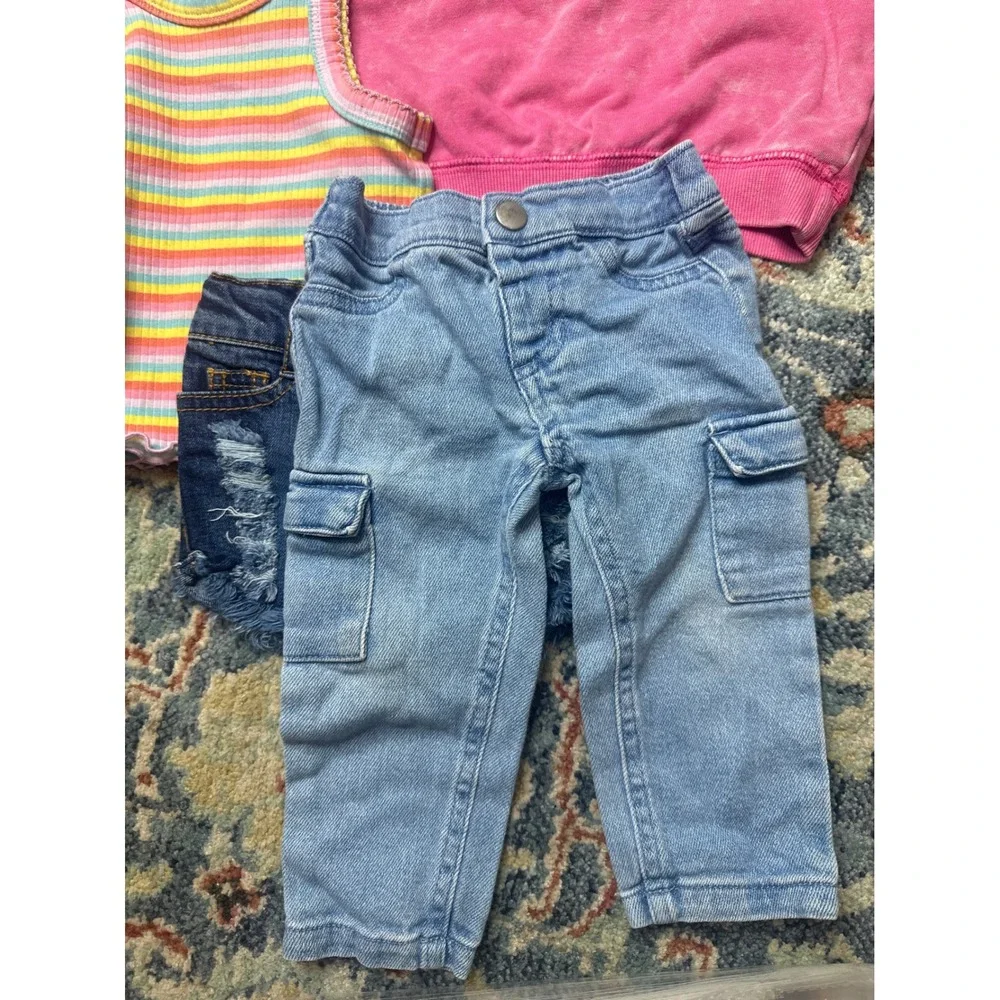 Spice Girls Cat & Jack Bundle Girls 12M Multi Retro Colorblock Denim GUC*‎